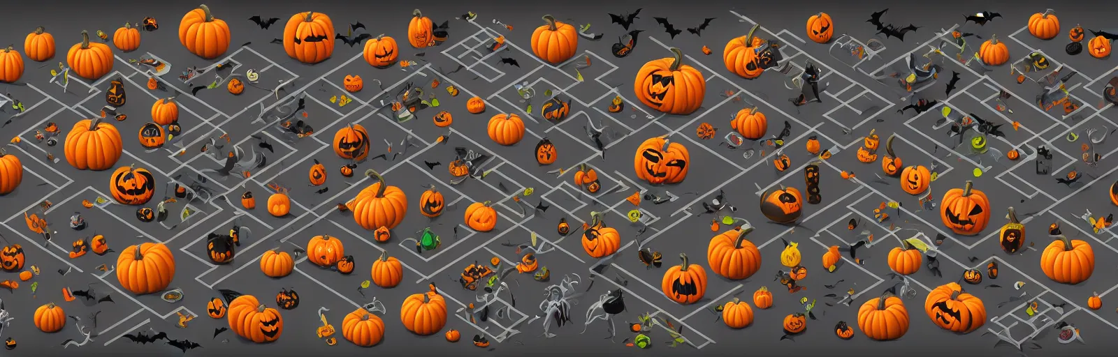 Image similar to prop halloween items isometric game pack trending on artstation