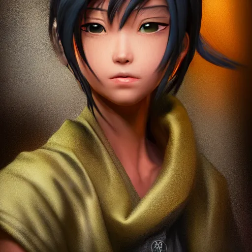 Image similar to highly detailed close up portrait of Toph Bei Fong, studio lightning, bright colors, intricate, masterpiece, photorealistic, hiperrealistic, sharp focus, high contrast, Artstation HQ, DeviantArt trending, 4k UHD, Unreal Engine 5