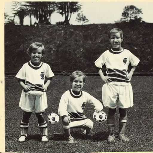 Prompt: vintage photo of a family of anthropomorphized lizards, dressed as Argentinian soccer players, with an exploding planet in the background