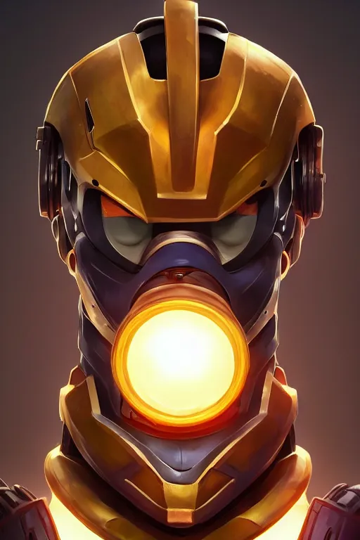 Image similar to epic mask helmet robot ninja portrait stylized as fornite style game design fanart by concept artist gervasio canda, behance hd by jesper ejsing, by rhads, makoto shinkai and lois van baarle, ilya kuvshinov, rossdraws global illumination radiating a glowing aura global illumination ray tracing hdr render in unreal engine 5