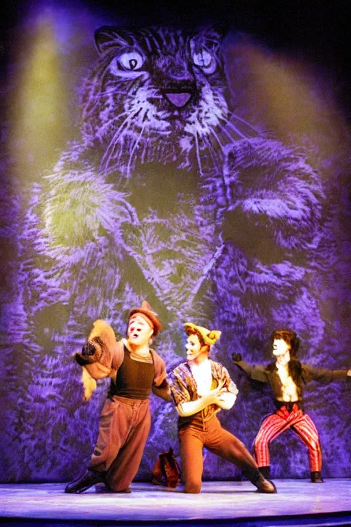 Image similar to 📷 mungojerrie and rumpleteazer, cats musical 1 9 9 8, dynamic lighting