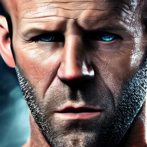 Image similar to if jason Statham was the hulk, cinematic, epic, cool, photo realistic, 4k, high detail