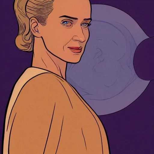 Image similar to emily blunt retro minimalist portrait by jean giraud, moebius starwatcher comic, 8 k