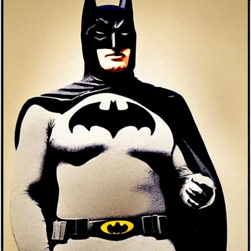 Image similar to ghandi dressed as batman