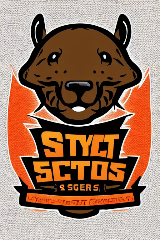 Image similar to in the style of max prentis and deathburger and laurie greasley a vector e-sports vector logo of a otter, highly detailed, colourful, 8k wallpaper