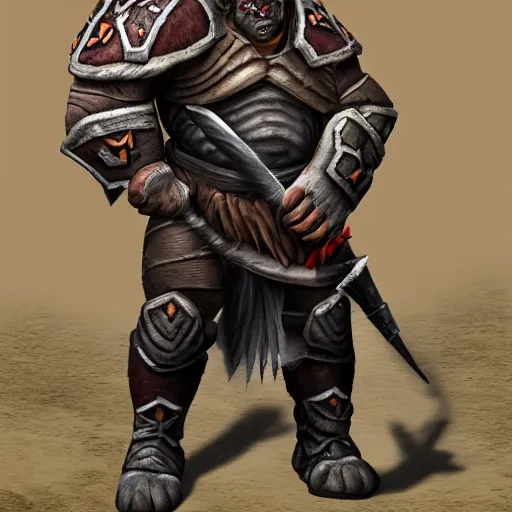 Image similar to Real orc warrior dressed for battle