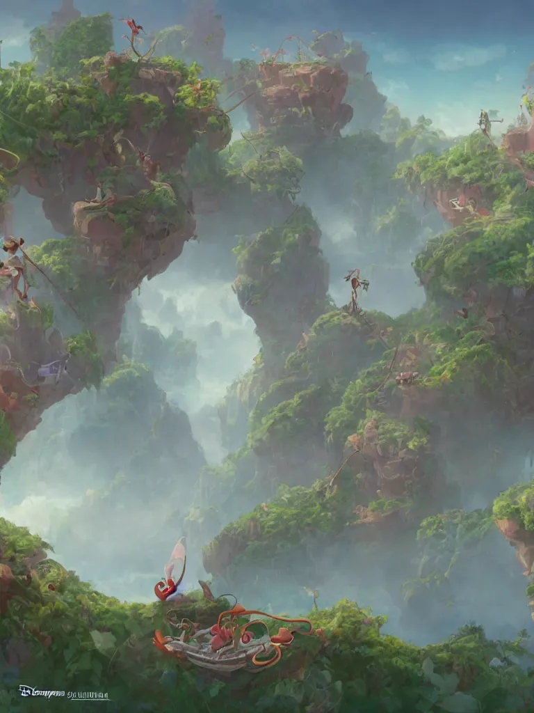 Image similar to tethered by disney concept artists, blunt borders, rule of thirds