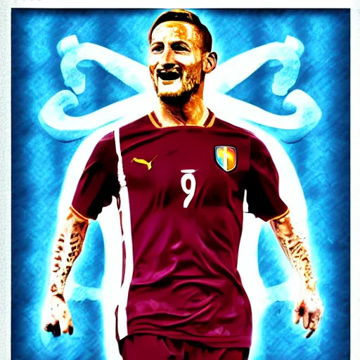 Prompt: totti italia, digital art