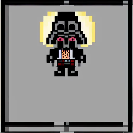 Image similar to cute pixel art of evil dath vader,