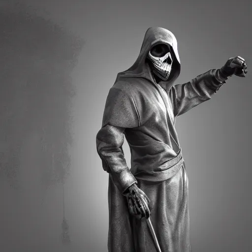 Prompt: the grim reaper, beautiful lighting,digital art , highly detailed , high contrast, beautiful lighting, award winning , trending on art station, 8k, photorealistic,unreal engine 5