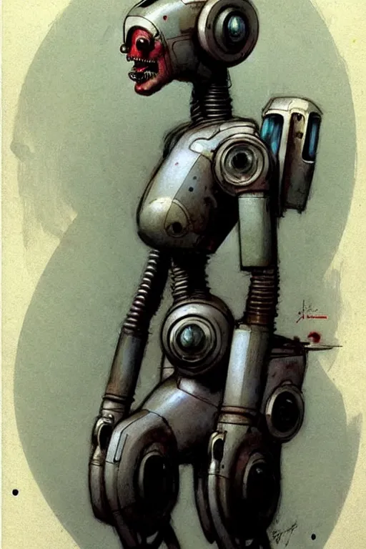 Prompt: ( ( ( ( ( 1 9 5 0 s retro future robot android vampire. muted colors. ) ) ) ) ) by jean - baptiste monge!!!!!!!!!!!!!!!!!!!!!!!!!!!!!!