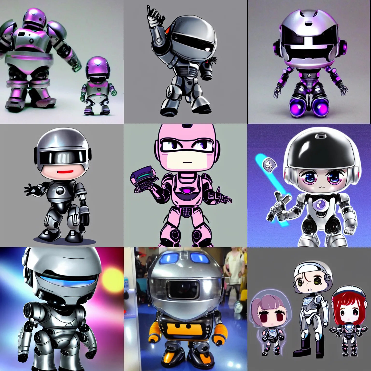 Prompt: ultra-kawaii chibi RoboCop