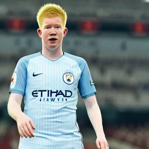 Prompt: promotional photo of kevin de bruyne in the new mister bean movie,