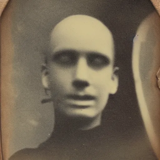 Image similar to tintype photo of a creepy