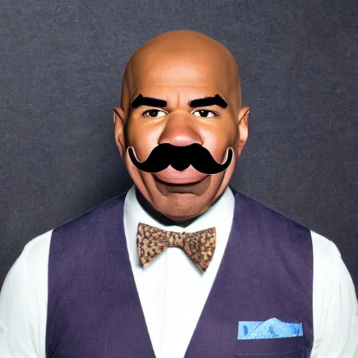 Image similar to giant mustache, steve harvey