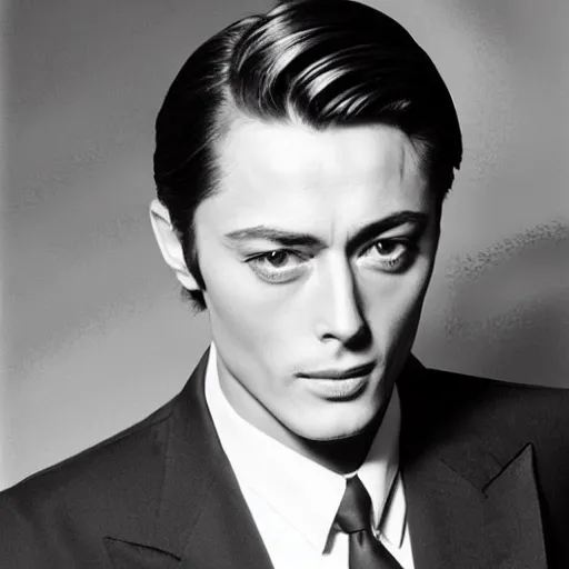 Image similar to a perfect portrait of Alain Delon