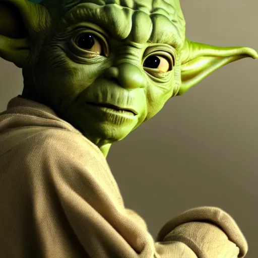 Image similar to Will Smith as Yoda, hyperdetailed, artstation, cgsociety, 8k