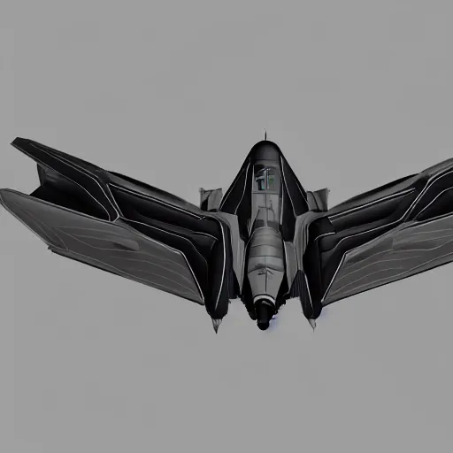 Prompt: cyberpunk moth with wings spread, gunmetal grey, very symmetrical, orthographic view, top down view, bottom view, side view, blueprints, mecha, lockheed martin f - 3 5 lightning ii, fighter jet, cybernetic, robotic, highly detailed, artstation, autodesk maya, super realistic, unreal engine