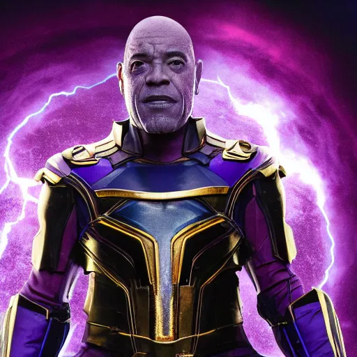 Image similar to giancarlo esposito as thanos, hd 4k photo, cinematic lighting