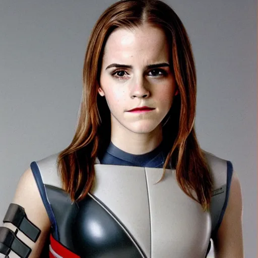 Image similar to Emma Watson Cylon from Battlestar Galactica