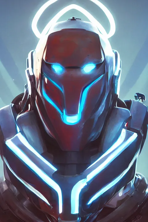 Image similar to epic mask helmet robot ninja portrait stylized as fornite style game design fanart by concept artist gervasio canda, behance hd by jesper ejsing, by rhads, makoto shinkai and lois van baarle, ilya kuvshinov, rossdraws global illumination radiating a glowing aura global illumination ray tracing hdr render in unreal engine 5