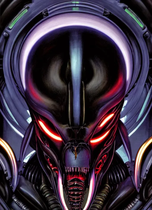 Prompt: symmetry!! portrait of xenomorph, sci - fi, black tech wear, glowing lights!! dark, cool colors, intricate, elegant, highly detailed, digital painting, artstation, concept art, smooth, sharp focus, illustration, art by h r giger and greg rutkowski and alphonse mucha