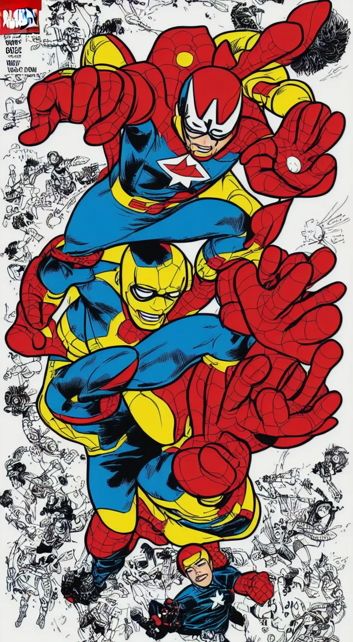 Image similar to illustration of captain marigold, marvel comic book drawing