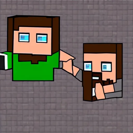 Image similar to Gabe Newell as a Minecraft mob