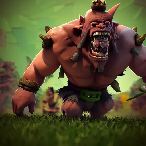Image similar to barbarian goblin hybrid clash of clans, clash royale, concept art, octane render, unreal engine 5, highly detailed, high quality, 8 k, soft lighting, realistic face, path traced