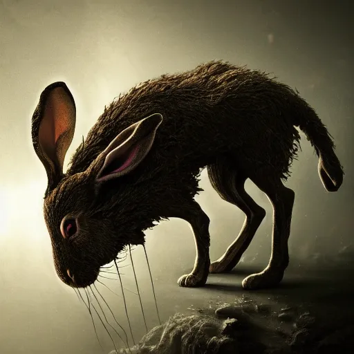 rabbit as a dark souls boss creepy, nightmare, dream - | Stable ...