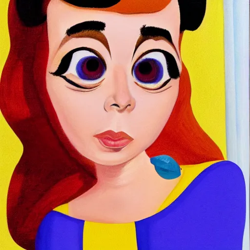 Prompt: portrait of Betty Rubble painted by Margaret Keane