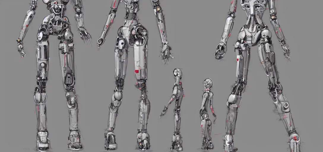 female robot concept art of James Jean, trending on | Stable Diffusion