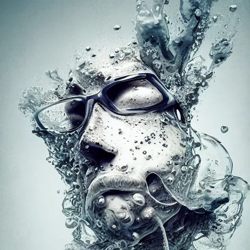 Prompt: underwater ink, simple and clean illustration, white background, liquified, highly detailed, photorealism, digital art, 3 d object, octane rendering, unreal engine, by alberto seveso