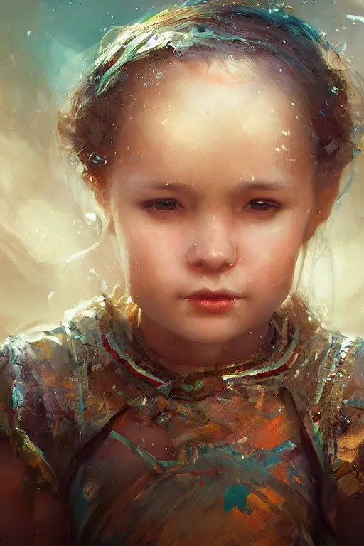 Image similar to Atlantis little girl, joyful, close-up portrait, intricate, elegant, volumetric lighting, scenery, digital painting, highly detailed, artstation, sharp focus, illustration, concept art, ruan jia, steve mccurry