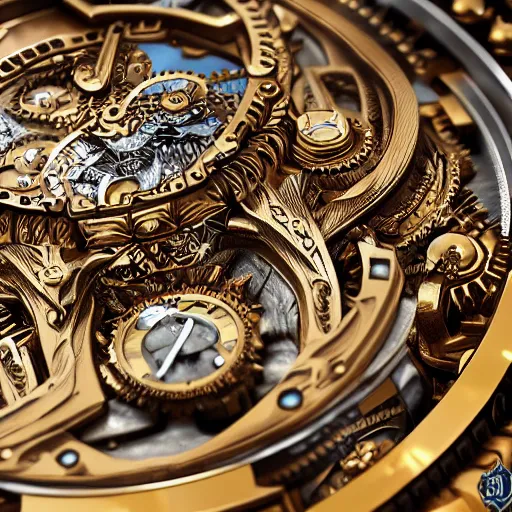 Image similar to A steampunk roaring tiger made from ornate engraved full plate armor and watch gears and several jewels, macro shot by Justin Gerard, unreal engine, detailed, intricate, physically based rendering