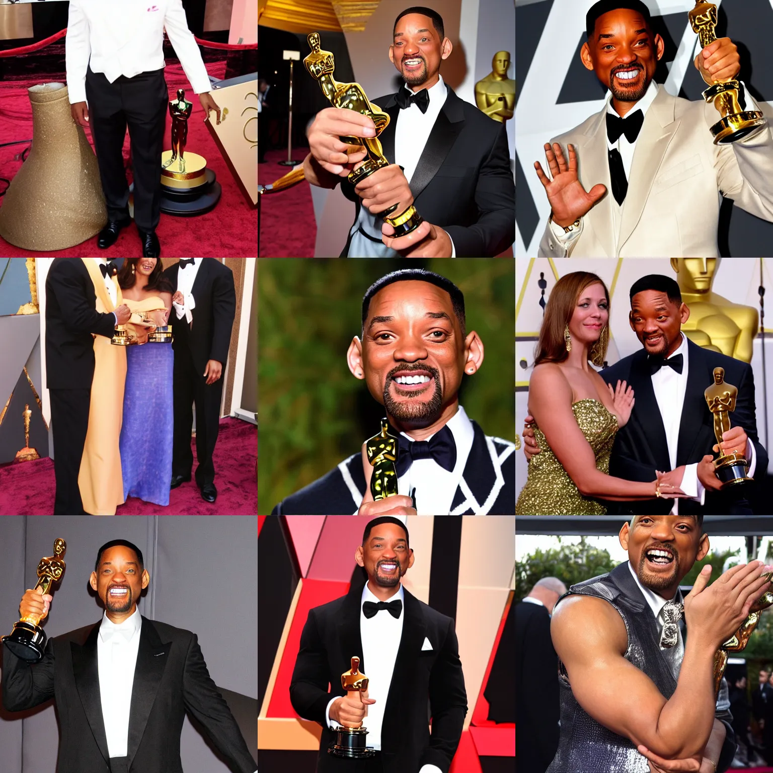 Prompt: Will Smith wins the academy award for Best Pimp Hand ✋