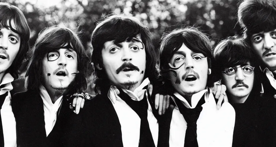 Image similar to Johnny Depp as a member of the Beatles