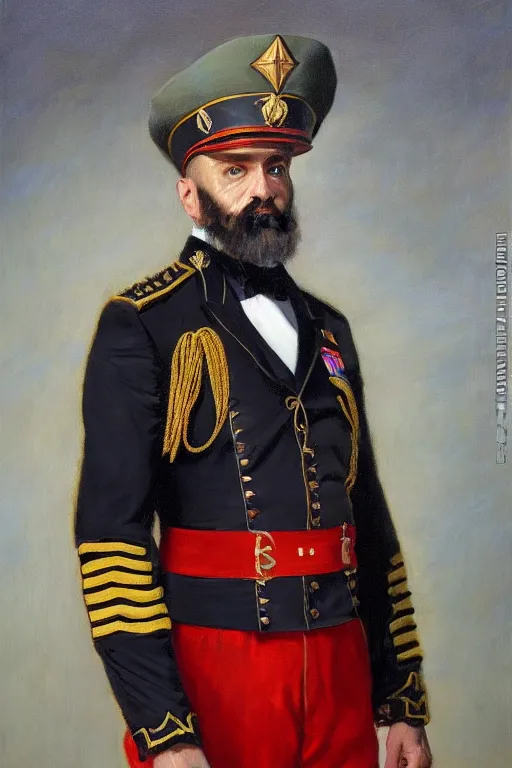 Image similar to full body portrait of the dictator of the sacramento kings, 1 8 8 9, in full military garb, oil on canvas by william sidney mount, trending on artstation