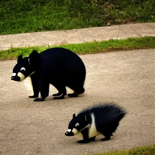 Image similar to a giant skunk