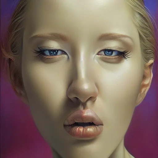 Image similar to hyper realistic oil painting by mike dargas