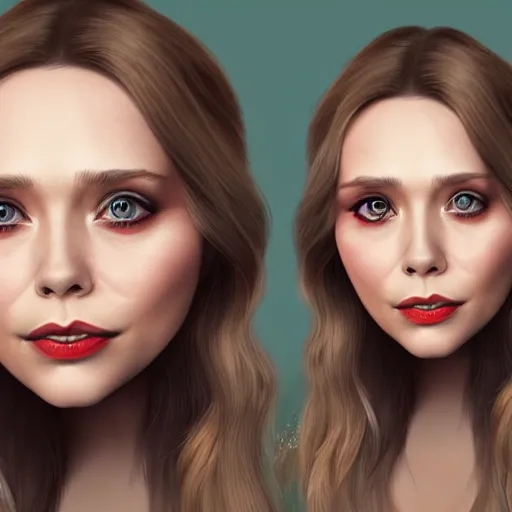 Image similar to elizabeth olsen caricature art, cgsociety contest winner, artstation, artstation caricature, cgsociety caricature, 4 k, 8 k