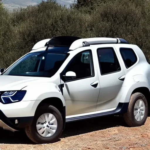 Prompt: Renault Duster as Tesla Cybertruck