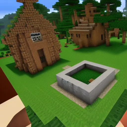 Image similar to Naruto playing Minecraft, 4k resolution, highly detailed