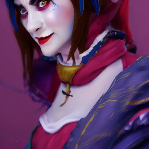 Prompt: Jester from Critical Role, 4k, digital art, trending on artstation, trending on cgsociety