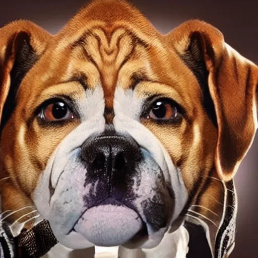 Image similar to a dog with steve harvey's face, studio lighting, 4 k, photorealistic, award winning