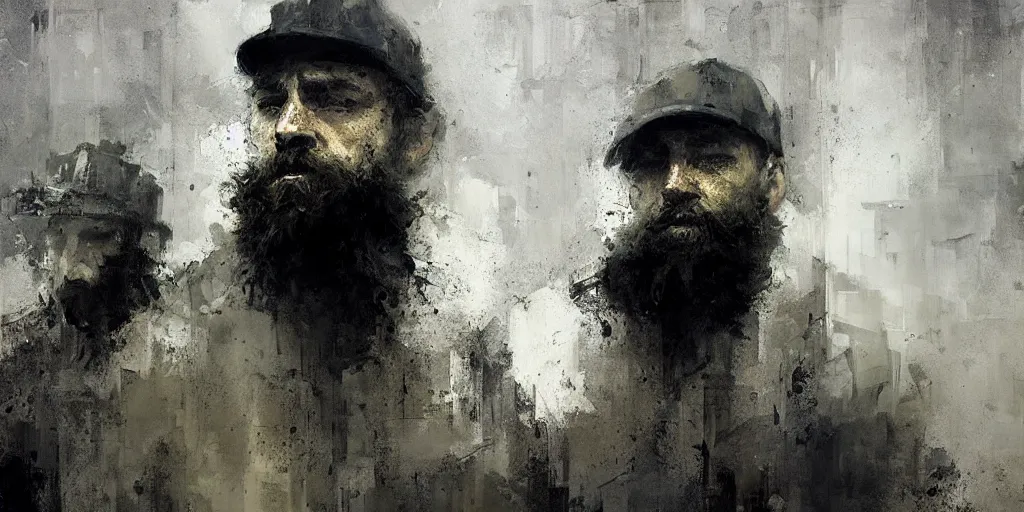 Image similar to bearded nation by jeremy mann, digital painting