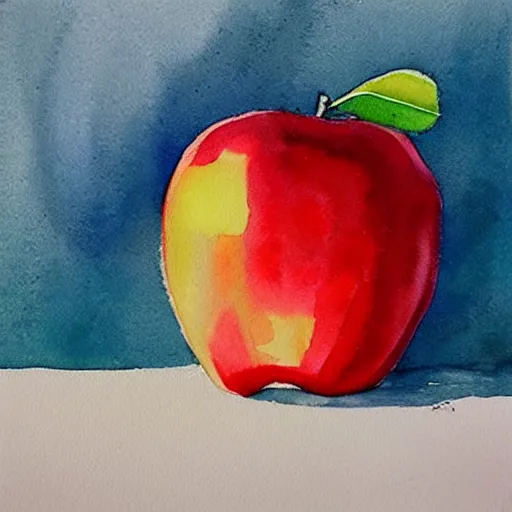 Prompt: apple by ivo jordanov, # artoftheday # artsy # artstudio # watercolours # watercolor _ art # artofvisual # artofinstagram