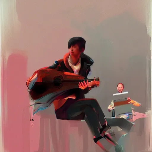 Image similar to Chinese Party Concert , artwork by Sergey Kolesov