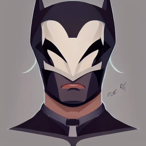 Image similar to face icon stylized minimalist batman, loftis, cory behance hd by jesper ejsing, by rhads, makoto shinkai and lois van baarle, ilya kuvshinov, rossdraws global illumination