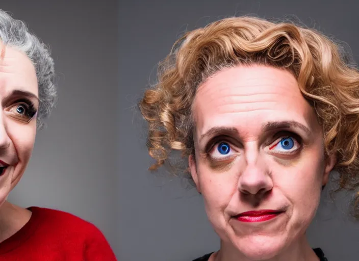 Image similar to dslr photo still of woman!!!! jordan peterson!!!! dressed as a woman dressed as a woman, 8 k, studio lighting